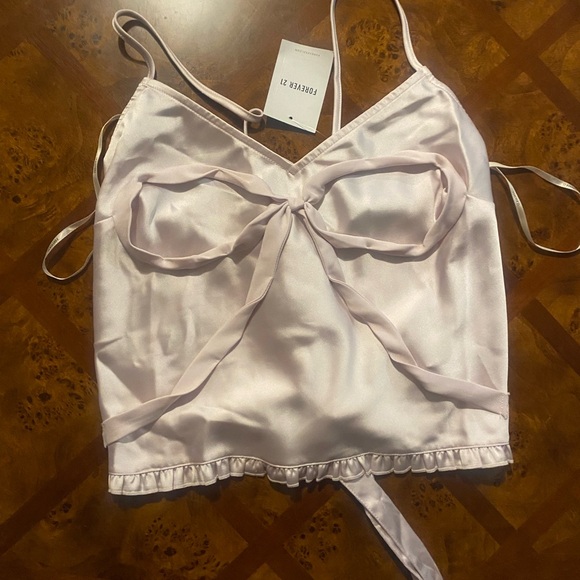 Forever 21 Light Pink Satin Slip Top - Picture 3 of 6